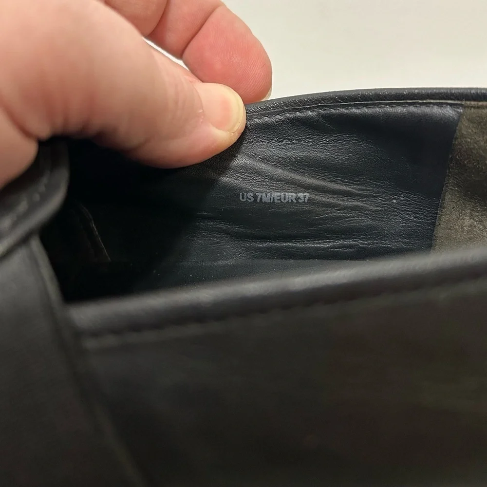 Vince Blair Smooth Black Leather Slip On Sneaker Loafers
